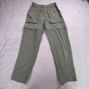 Cabelas Outdoors Convertible Cargo‎ Pants Mens M 32x31 Green Hiking Gorpcore